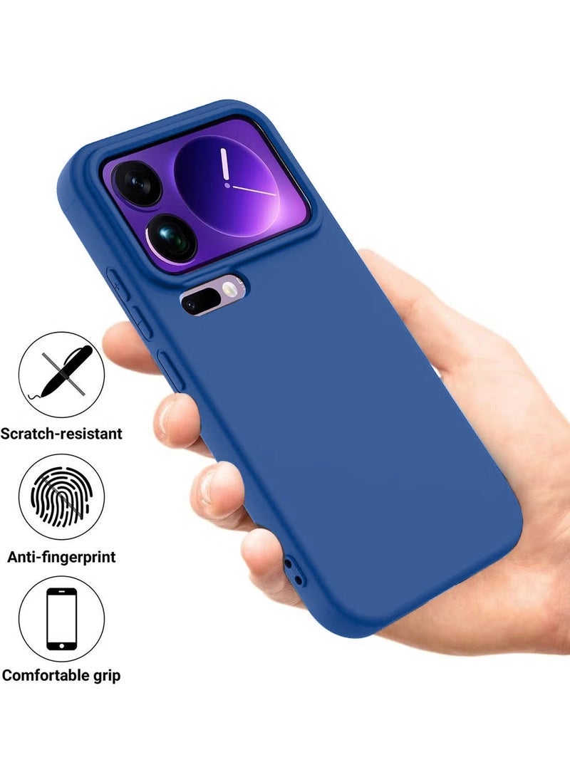 Wtech Xiaomi 17 Pro 5G 2025 Soft Liquid Silicone Case Cover (MCRPSN) - Navy Blue - Image 3