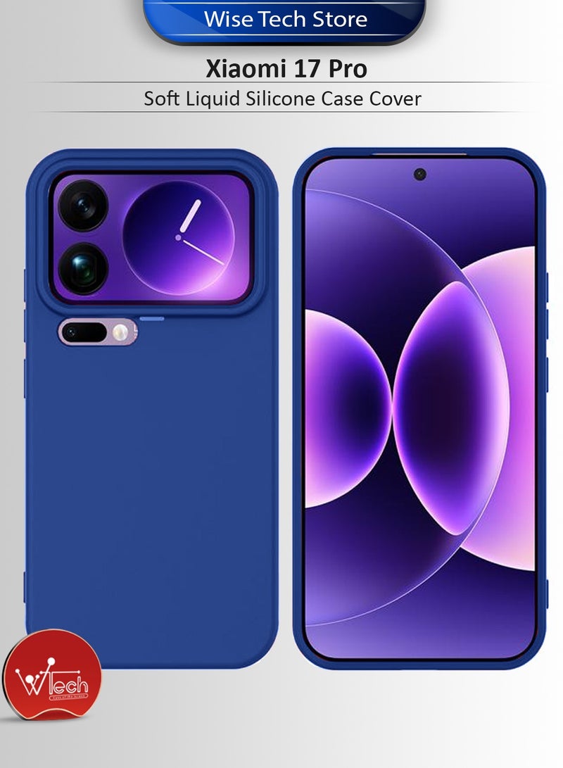 Wtech Xiaomi 17 Pro 5G 2025 Soft Liquid Silicone Case Cover (MCRPSN) - Navy Blue - Image 1