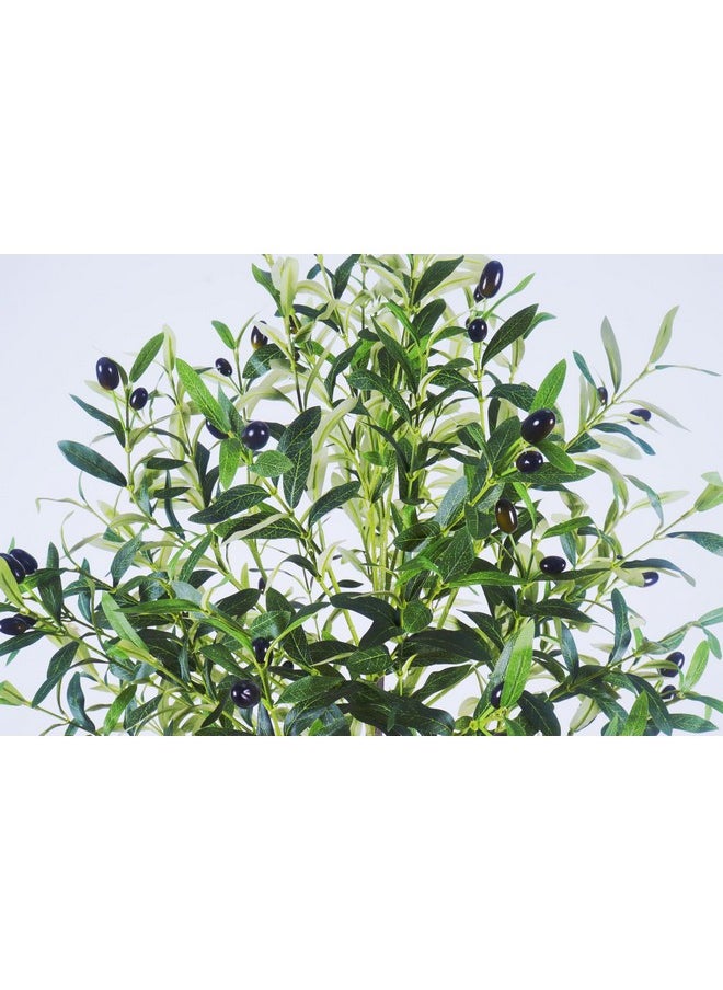 Generic YJH 6ft Artificial Olive Tree Artificial Fake Tree Green Potted with Realistic Fruit, for Modern Home Office Living Room Floor Decor and Housewarming Gift (6ft)  - Image 4