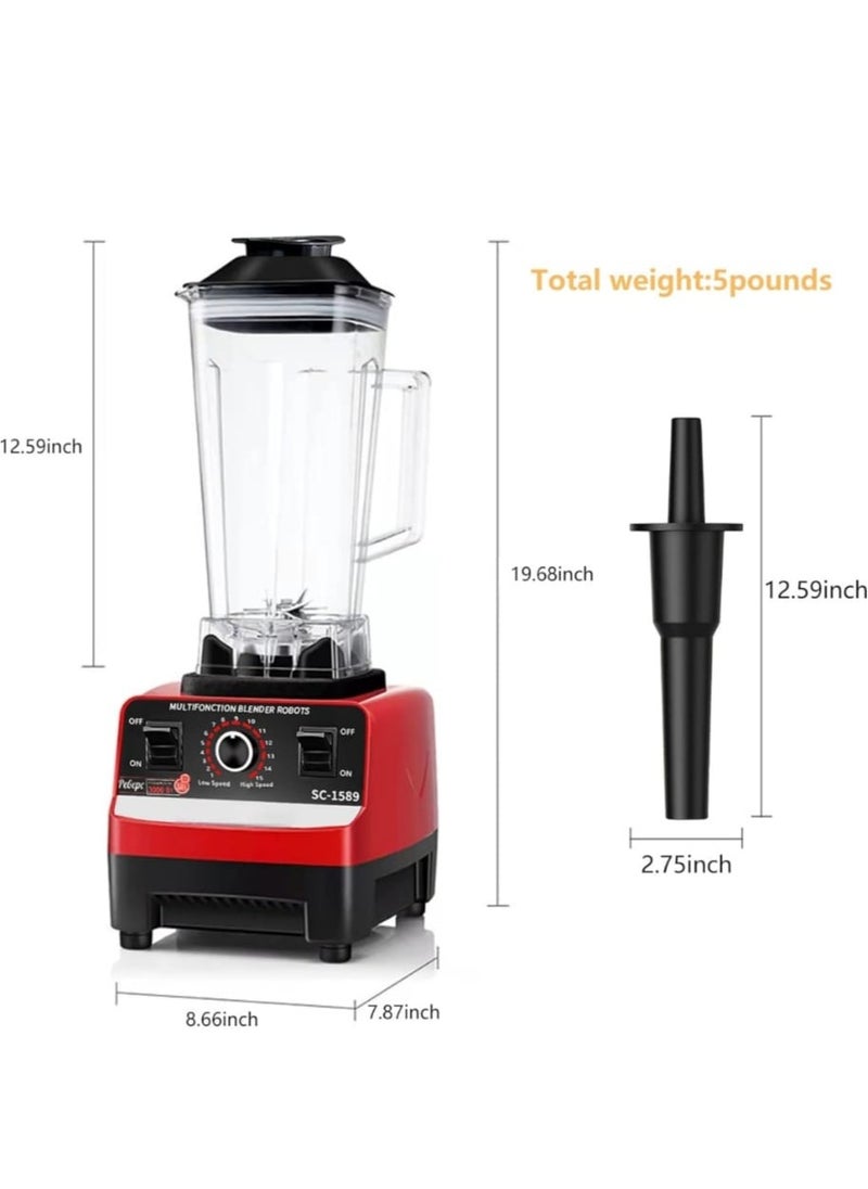 Multifunctional Power Blender 2.5L  High-Speed Professional Blender for Smoothies, Ice Crushing, and Food Processing - BPA-Free, Variable Speed Control, Heavy-Duty Kitchen Blender 1600W