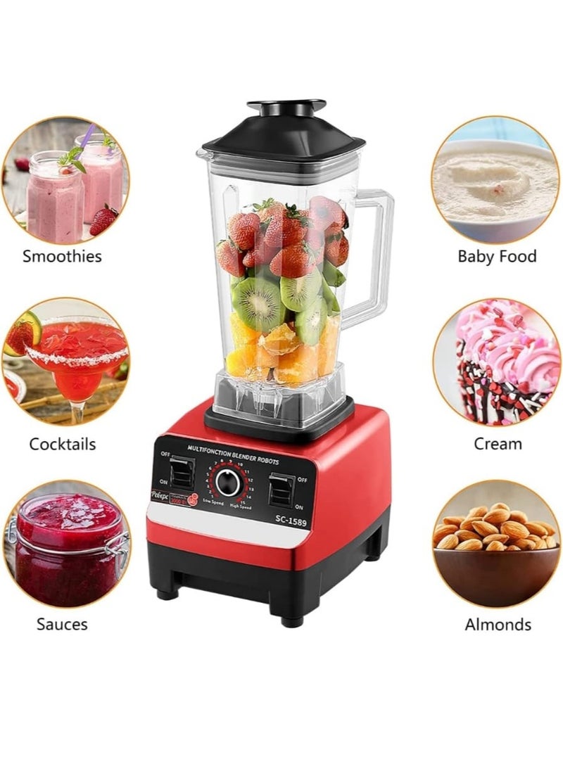 Multifunctional Power Blender 2.5L  High-Speed Professional Blender for Smoothies, Ice Crushing, and Food Processing - BPA-Free, Variable Speed Control, Heavy-Duty Kitchen Blender 1600W