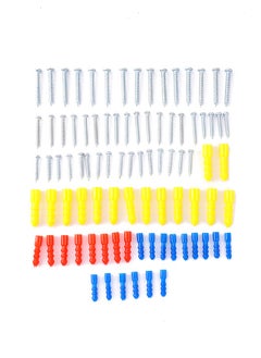 LAWAZIM Plastic Anchors with Drywall Screws-88 Piece- Heavy Duty Secure Fastening Multi-size Anchors and Steel Screws -for Picture Hanging Shelves Curtain Rods Home Improvement DIY Projects and Garage  - Image 4