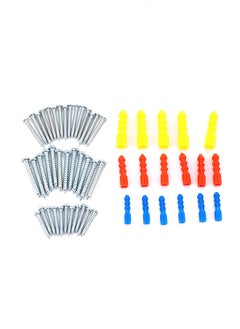 LAWAZIM Plastic Anchors with Drywall Screws-88 Piece- Heavy Duty Secure Fastening Multi-size Anchors and Steel Screws -for Picture Hanging Shelves Curtain Rods Home Improvement DIY Projects and Garage  - Image 2