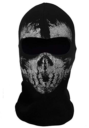 CosInStyle Mask Skull Ghost for Motorcycle Mask Black - Image 1