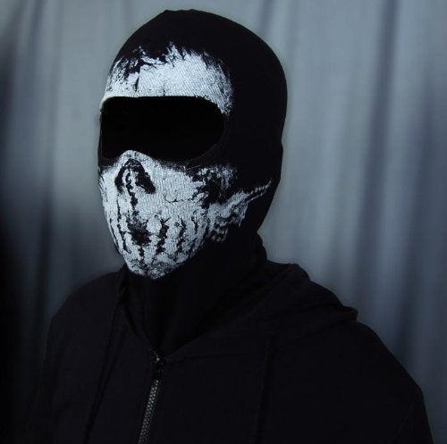 CosInStyle Mask Skull Ghost for Motorcycle Mask Black - Image 4