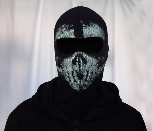 CosInStyle Mask Skull Ghost for Motorcycle Mask Black - Image 5