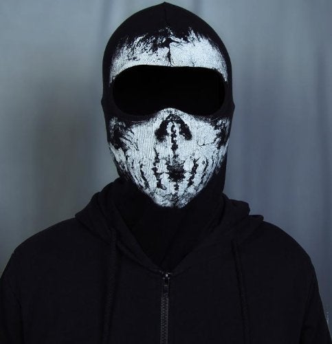 CosInStyle Mask Skull Ghost for Motorcycle Mask Black - Image 3