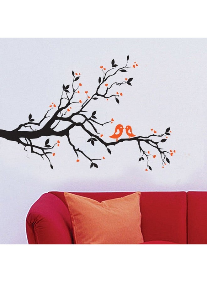 Decals Design 'Branch with Lovely Birds' Wall Sticker (PVC Vinyl, 25 cm x 70 cm) - Image 1
