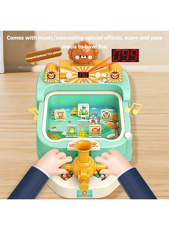 TIANER Shooting Game Toy,Pinball Machine,Arcade Machine Shooting Games Boy Toys for Kids Marbles for Kids Miniature Pinball Machine,Tabletop Game Set Desktop Toys,LED Score Record Shooting Game Machine with Music, Lights Great Birthday Gift Age 4 5 6 7 8 9 - Image 3