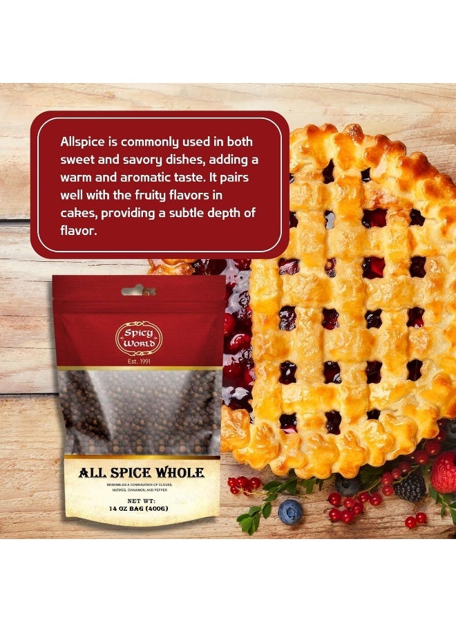 Spicy World Whole Allspice Berries 14 Oz Resealable Bag | All Spice Pimento Jamaica Pepper for Cooking & Seasoning | Versatile Berry for Curries, Soups and even Pastries - Image 5