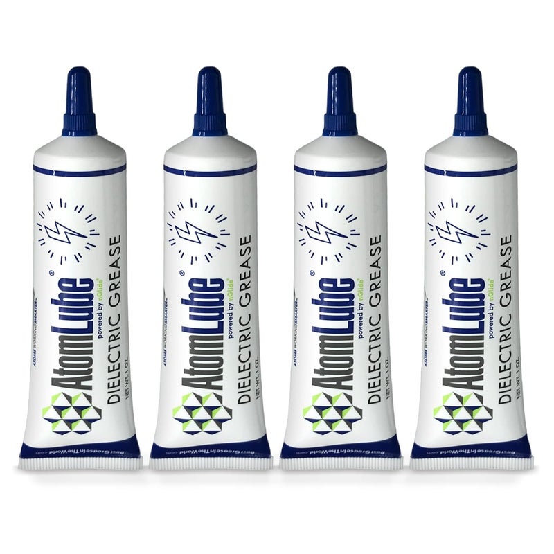 AtomLube Dielectric Grease, 4-Pack 1oz Tube | Waterproof for Electrical Connectors, Switches, and Sensors | Safe High Temp & Multipurpose Electrical Grease - Image 1