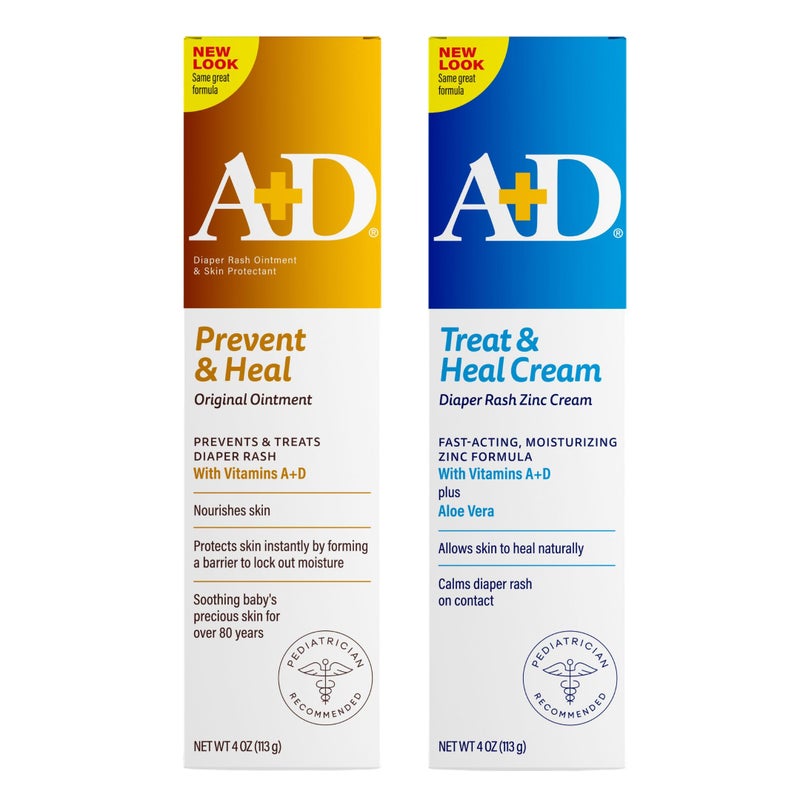 AD Original Diaper Rash Ointment Zinc Oxide Diaper Rash Cream 4oz Variety Pack Prevents Treats Moisturizing Skin Protectant With Vitamins A D - Image 1
