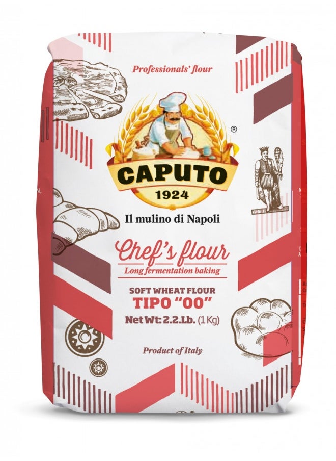 null - Antimo Caputo Chefs Flour 2.2 Pound (Pack Of 2) - Italian Double Zero 00 - Soft Wheat For Pizza Dough, Bread, And Pasta - Image 1