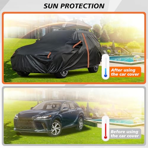 JAOGAUS Car Covers for Automobiles All Weather Waterproof, Cover for Lexus RX350/450h/350 F Sport/350L/450h/RX 450hL/350 F Sport/450h F Sport/350h/450h+, Sun UV Dust Snow Protection - Image 2