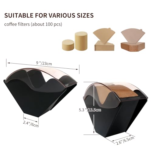 PADELE Coffee Filter Holder for Organizer and Coffee Station Accessories Black - Image 5