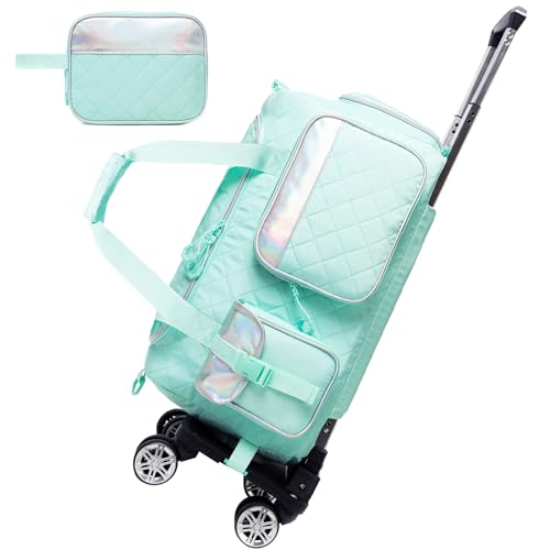 Oruiji Rolling Duffle Bag with Wheels Women Travel Bag with Wheels Weekender Bags for Women with Makeup Bag Carry On Overnight Bag for Women with Toiletry Bag - Image 1