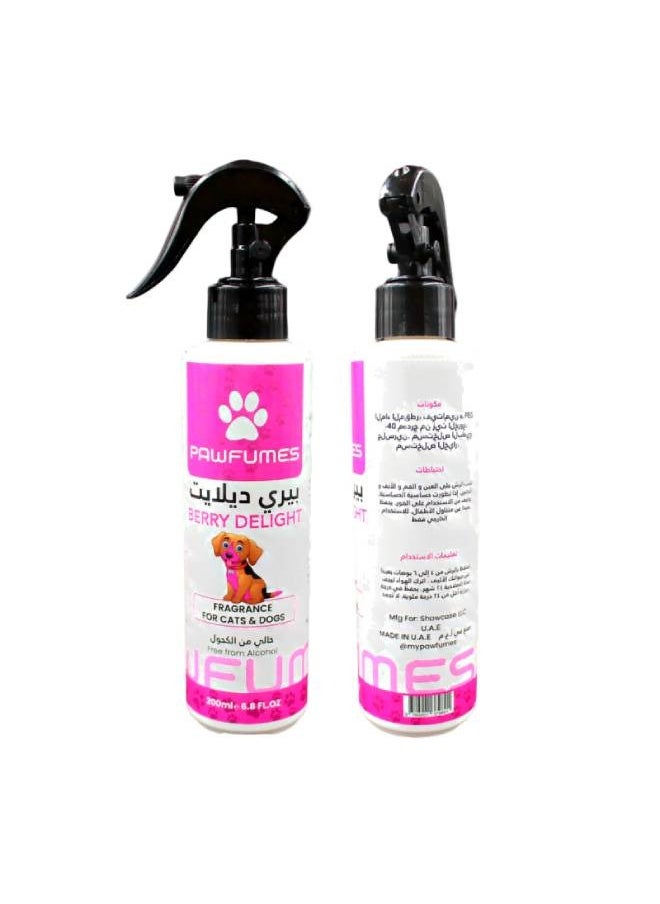 PAWFUMES - Pawfumes fragrance for dogs and cats berry delight scent 200ml - Image 1