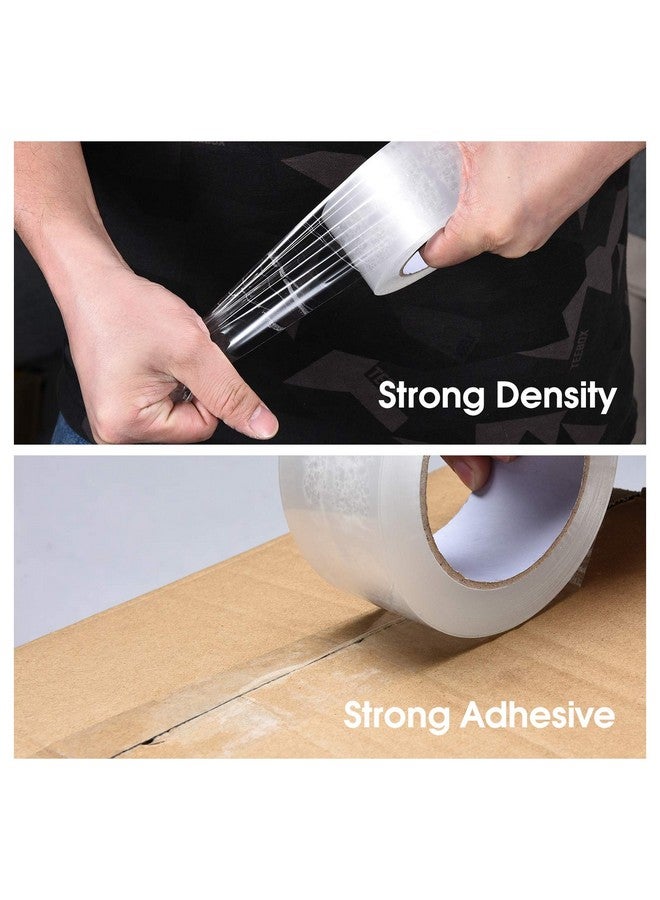 باسيفيك ميلر شريط تغليف شفاف، شريط كرتون للتغليف عالي التحمل للشحن، التعبئة والتغليف المتحرك، عرض 2 بوصة، سمك 2.7 مل، 65 ياردة لكل لفة [عبوة من 6] - Image 3