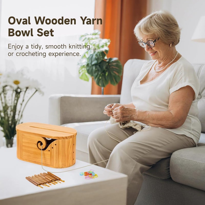 Standard fit Yarn Bowl Set, Wood Bowl with Lid, Crochet Hooks, Stitch Markers, for Tidy Crafting and Gifts Flexible sizing options Wet anti slip Diverse purchase options All-item matching trendy build Secure equipped warehouse Local trackable shipment Custom sizing alternatives Diverse application fit Odor free color Local & cross border ship compatible Most item matching trendy design UV resistant Care processed raw material Dust proof Stackable design Regular scheduled transit All user affordable trusted quality Upgraded quality Multi-price design picks User feedback upgraded quality Space saving design picks Durability boost selected material Minimal design Occasional & permanent usable - Image 5