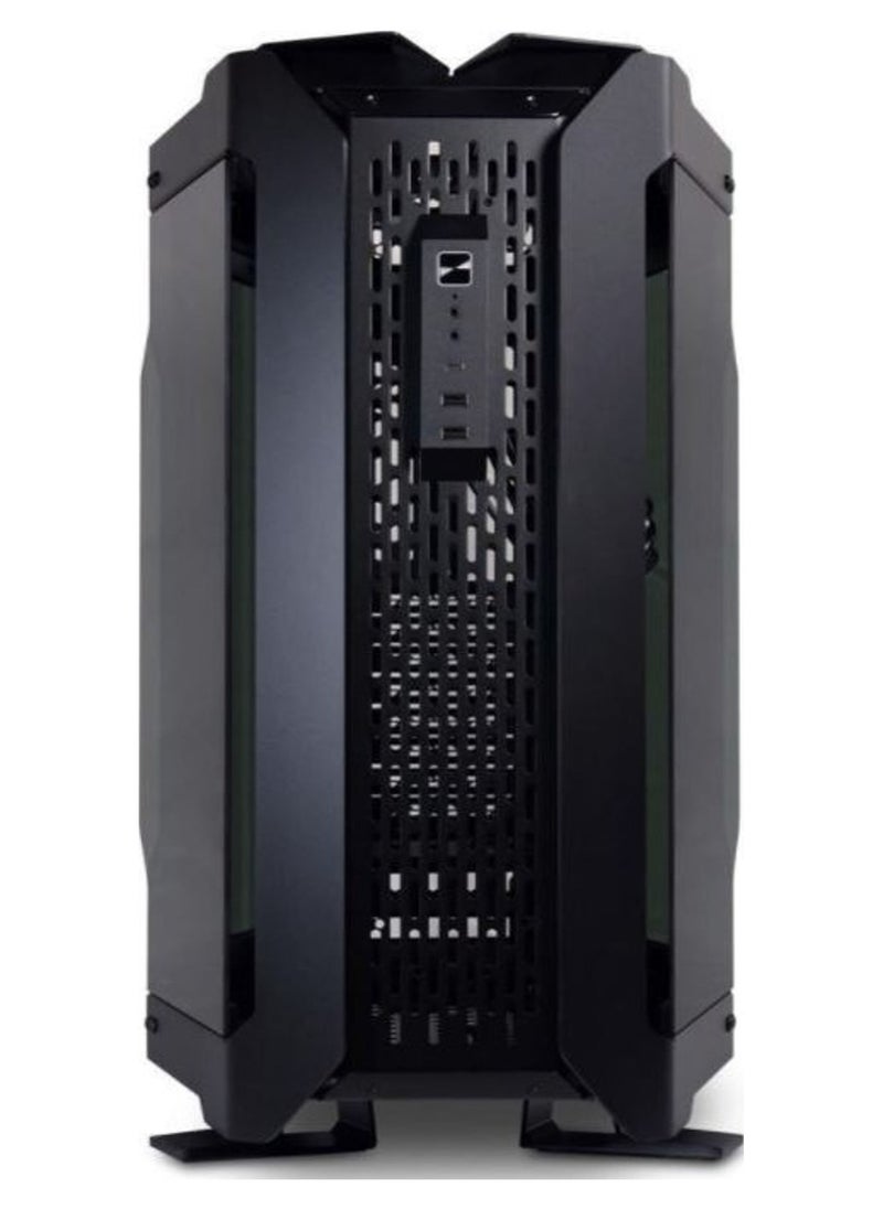 ليان لي هيكل كمبيوتر Odyssey X TR-01X Full Tower - ألومنيوم أسود، يدعم EEB/E-ATX/ATX/Micro-ATX/Mini-ITX، زجاج مقوى مزدوج الجانب 4 مم، تصميم معياري، متوافق مع مبرد 480 مم، ما يصل إلى 6 مراوح 140 مم، USB 3.1 Type-C، جاهز للتبريد المائي، أقصى خلوص لوحدة معالجة الرسومات 423 مم، أقصى طول لوحدة إمداد الطاقة 280 مم، أقصى ارتفاع لمبرد وحدة المعالجة المركزية 167 مم | G99.TR01X.00  - Image 4