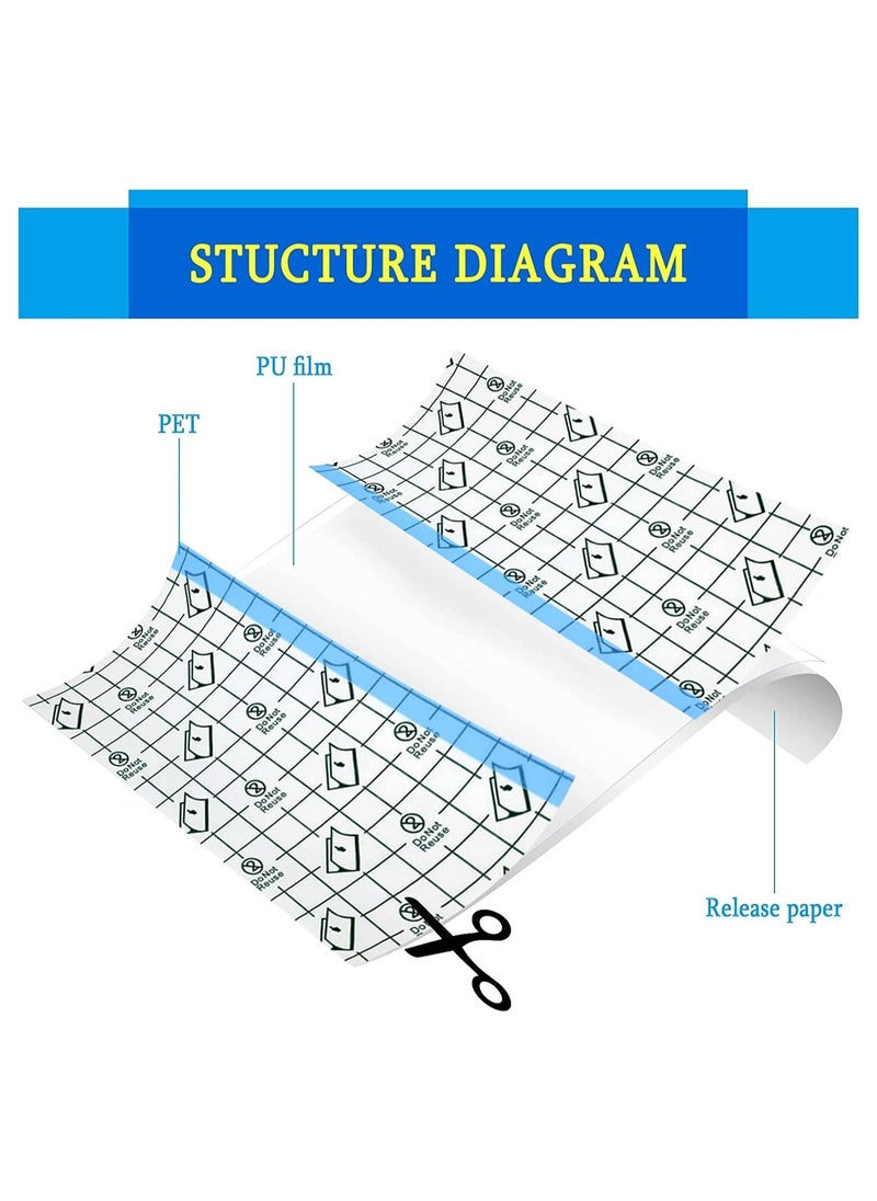 Captaintech - 50pcs Shower Waterproof Patch Clear Elastic Adhesive Bandage Waterproof Clear Adhesive Bandage Tattoo Protection - Image 1