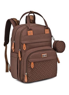 Diaper Bag Backpack, Baby Nappy Changing Bags Multifunction Waterproof Travel Back Pack With Changing Pad & Stroller Straps & Pacifier Case (Brown) - pzsku/ZB12507695D024A2F2893Z/45/_/1701347279/e761b4f3-8b00-4119-9f34-b7c91718d7f7