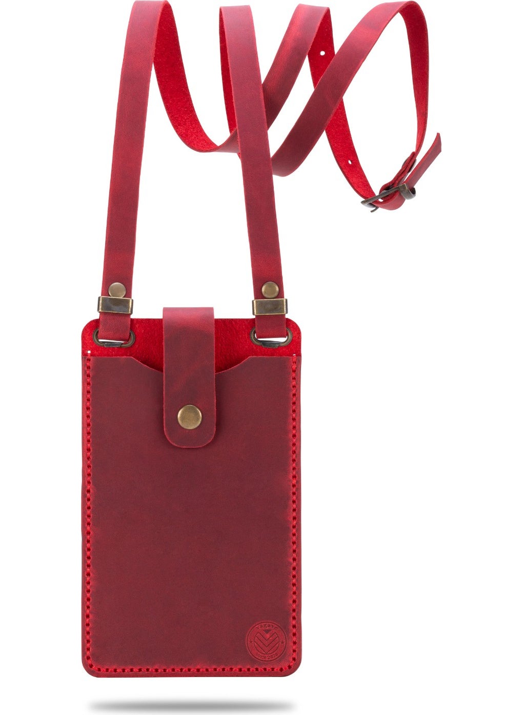 Vagave Women's Genuine Leather Phone Bag with Shoulder Strap and Money and Card Compartment  - Image 1