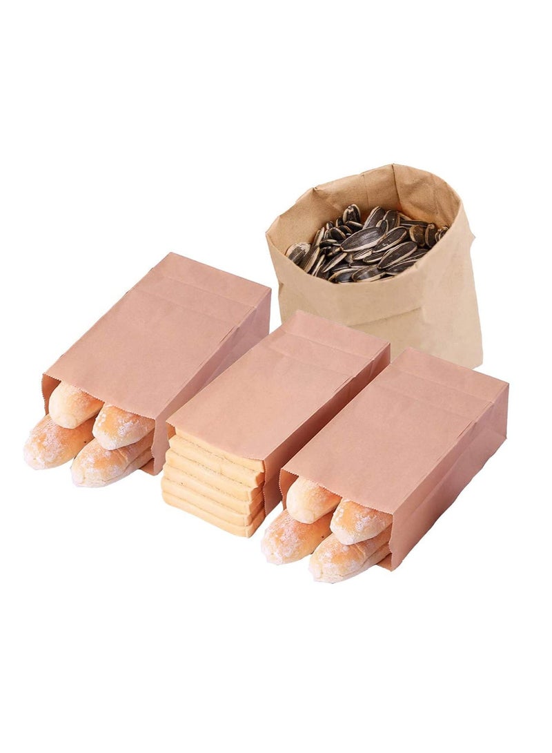 KASTWAVE 50 Pcs Brown Paper Lunch Bag 4lb Small Sandwich Kraft Paper Bags Strong  Durable:15.5x10x30cm, Paper Food Bags, Paper Lunch Bags, Kraft Paper, Sweet Bags Without Handles for Wedding Birthday Party - Image 2