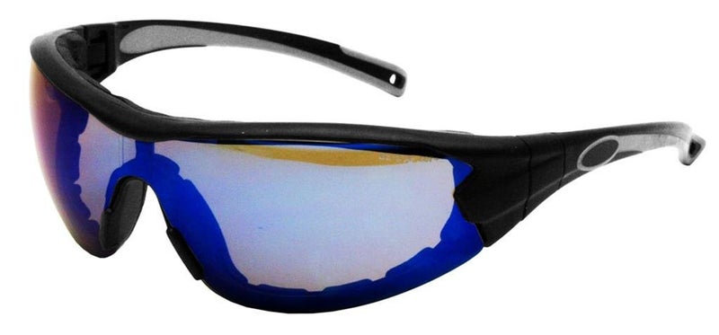 Gateway Safety 21GB9F Swap Wraparound Hybrid Eye Safety Glasses/Goggles, Blue Mirror Anti-Fog Lens, Black Frame with Foam Edge - Image 4