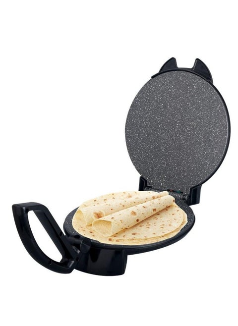 MATSU 10-Inch Electric Roti Maker – 1200W High-Power Non-Stick Chapati and Flatbread Press with Durable Stainless Steel Body, Adjustable Temperature Control for Perfect Soft or Crispy Rotis, Dual Power & Ready Indicator Lights, Safety Lock for Secure Use, Easy-to-Clean Non-Stick Plates, and Instruction Manual – 220-240V Home Kitchen Appliance Perfect for UAE Kitchens