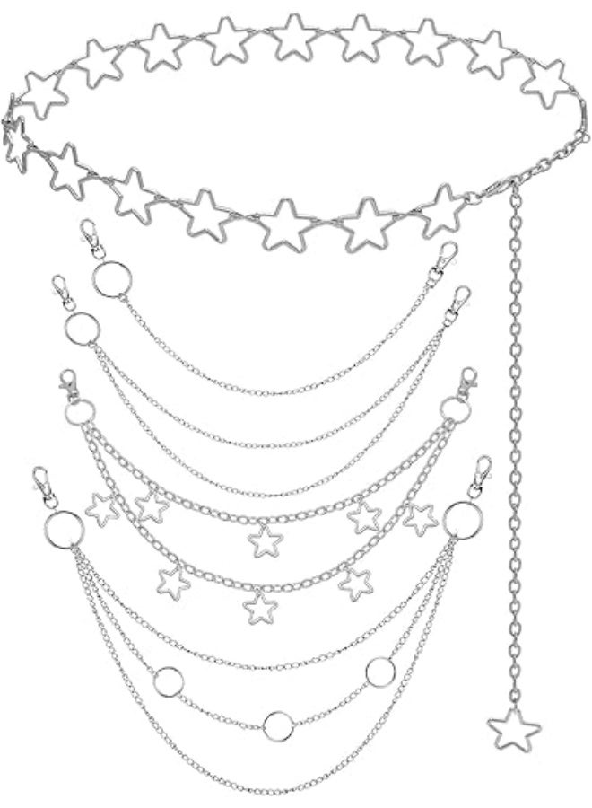 Ucanbe Vintage Y2K Multi-Layer Metal Waist Chain | Punk Hip-Hip Trouser Chain Unisex Accessory - Image 1