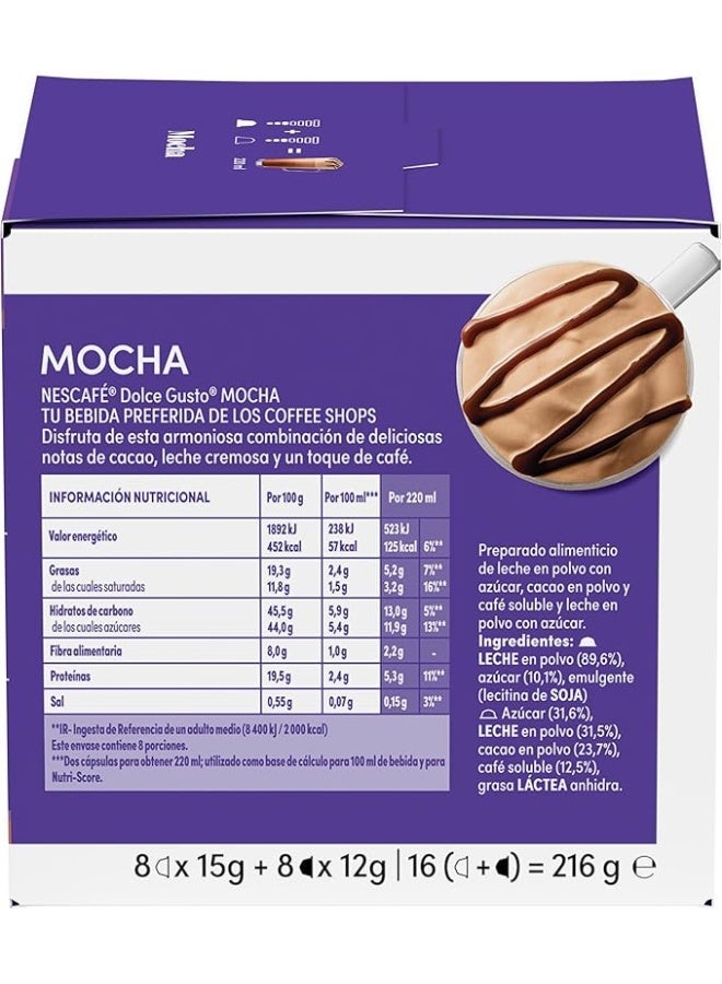 Dolce Gusto Nescafe Dolce Gusto Mocha 16 Capsules - Image 4