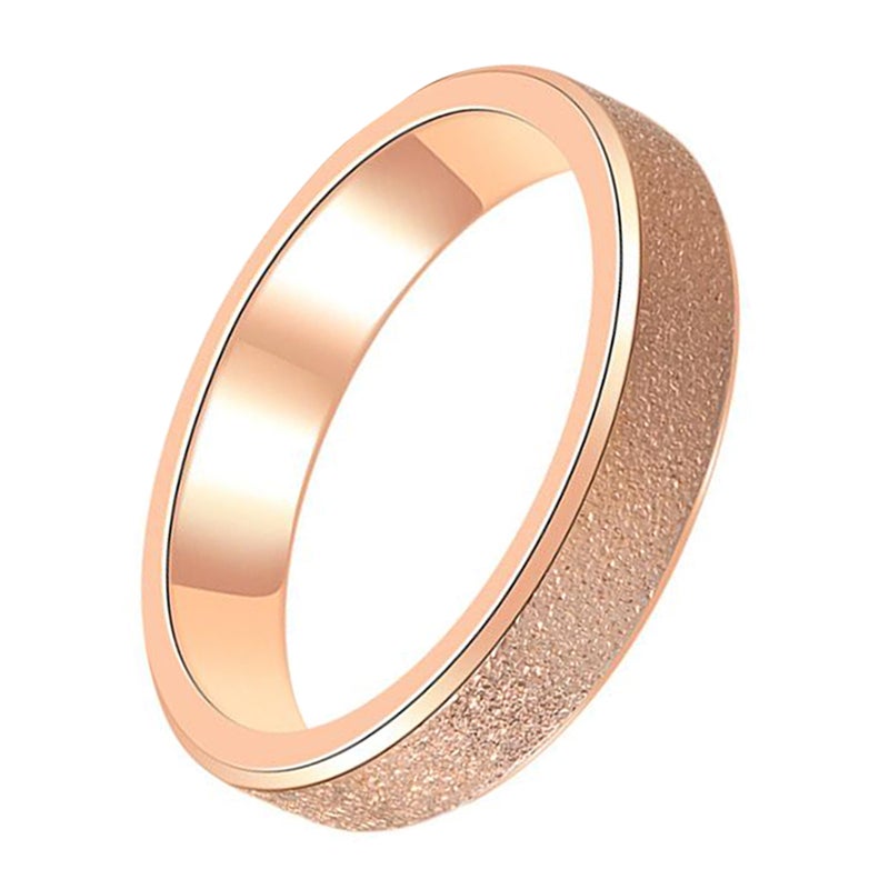 Classic Frosted Ring Exquisite Finger Ring Jewelry for Woman Man Couples Lovers (US Size 6) - Image 4