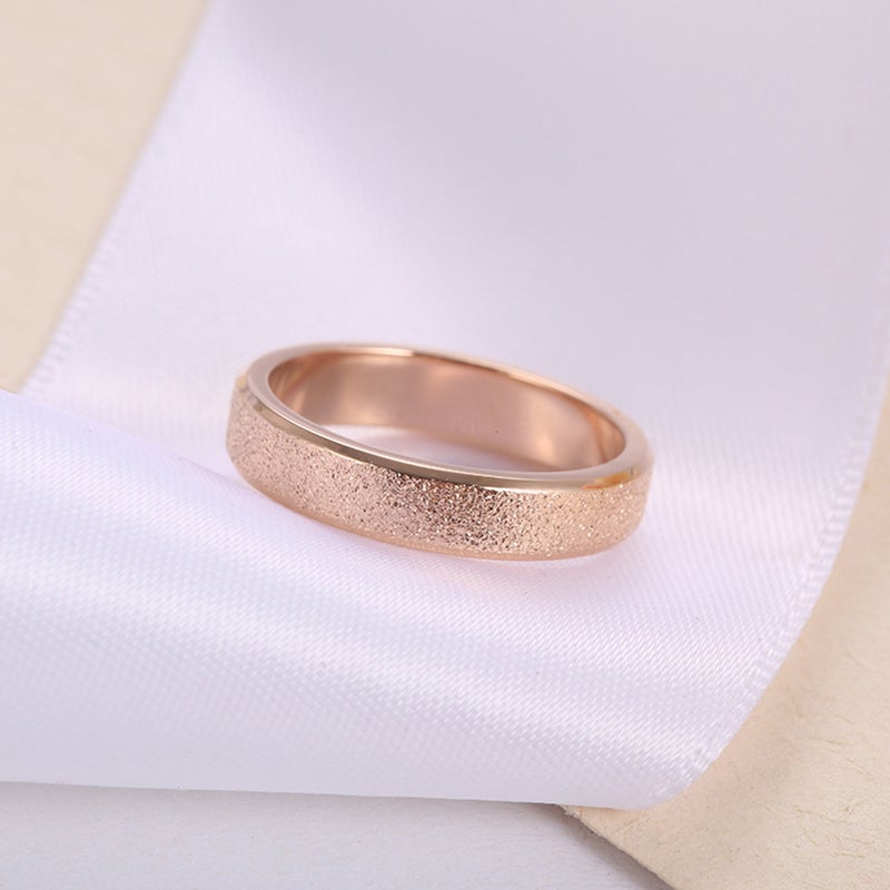 Classic Frosted Ring Exquisite Finger Ring Jewelry for Woman Man Couples Lovers (US Size 6) - Image 2