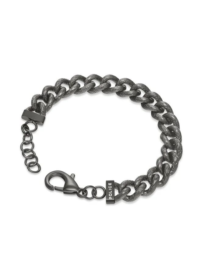 POLICE Crank Grey Textured Chain Bracelet for men