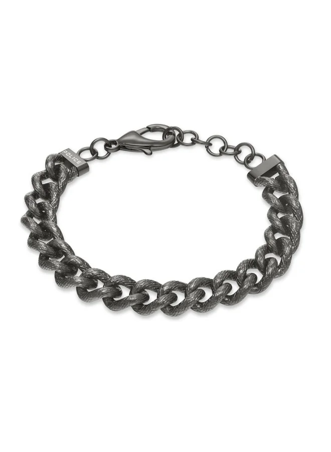 POLICE Crank Grey Textured Chain Bracelet for men