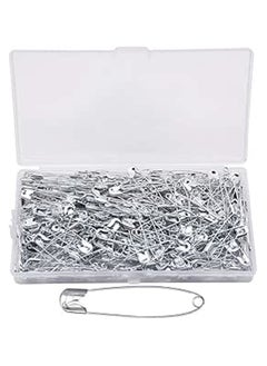 Generic 300pcs Silver Safety Pins Assorted - Safety Pins 18-53mm Sewing Accessories Kit for Baby Clothing Crafts &Arts with Storage Box (7 Sizes), 35mm 