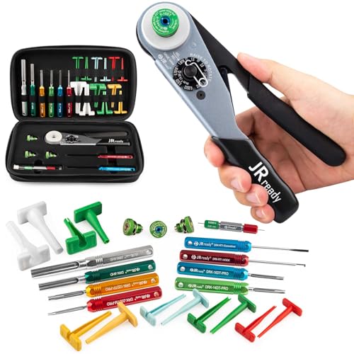 JRready 25Pcs ST2173 Deutsch Connectors Tool Kit ACTHDT Crimp Tool for Deutsch Size 121620 Solid Contact Connectors with Deutsch Pin Removal Tools Kit for 48121620 Contacts - Image 1