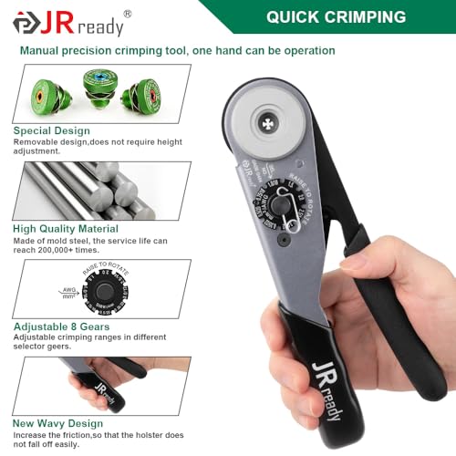JRready 25Pcs ST2173 Deutsch Connectors Tool Kit ACTHDT Crimp Tool for Deutsch Size 121620 Solid Contact Connectors with Deutsch Pin Removal Tools Kit for 48121620 Contacts - Image 3