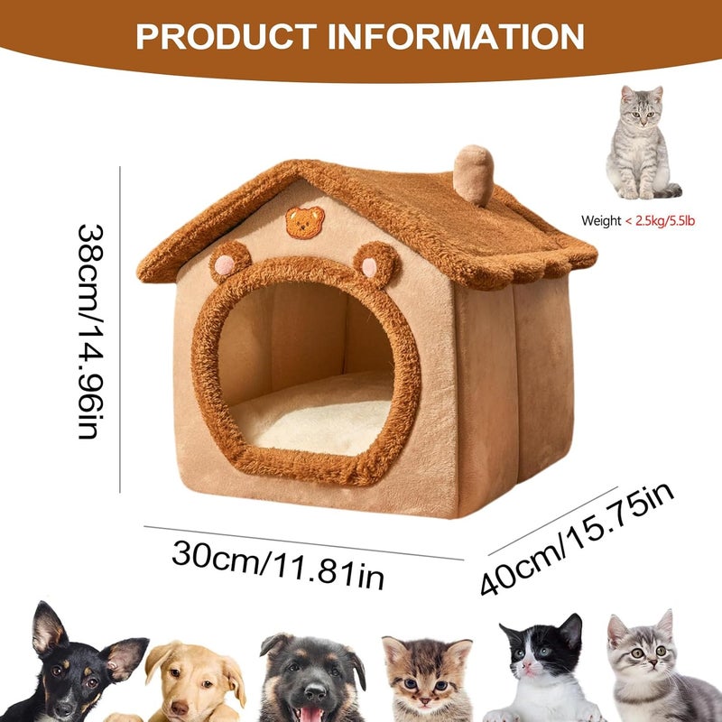 In-Kingdom stored commodity Enclosed Cat Bed | Plush Warm Bed for Sleeping - Enclosed Winter Shelter for Small Animals Dog Bunny Cat Bedroom Living Room Balcony Batch uniform stable quality Moisture proof Various fittings Global flexible sizing options All-round well-engineered practical build Gulf climate upgraded quality Elegant appearance Multi-market varied design options Rack friendly All user affordable trusted quality Flexible anti-break Anti topple design Storage burden minimized build Trendy varied sizing alternatives Diverse operating method fit Carefully selected material Wide usage compatibility Flexible sizing options Daily repeated use trusted quality Field tested quality Periodic stock arrangement Sand resistant Versatile application Mountain region eligible ship - Image 3