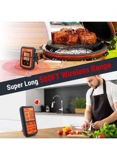 ThermoPro ThermoPro TP08S Wireless Digital Meat Thermometer for Grilling Smoker BBQ Grill Oven Thermometer with Dual Probe Kitchen Cooking Food Thermometer  - Image 3
