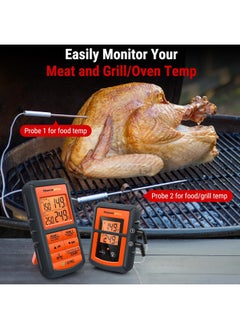 ThermoPro ThermoPro TP08S Wireless Digital Meat Thermometer for Grilling Smoker BBQ Grill Oven Thermometer with Dual Probe Kitchen Cooking Food Thermometer  - Image 2