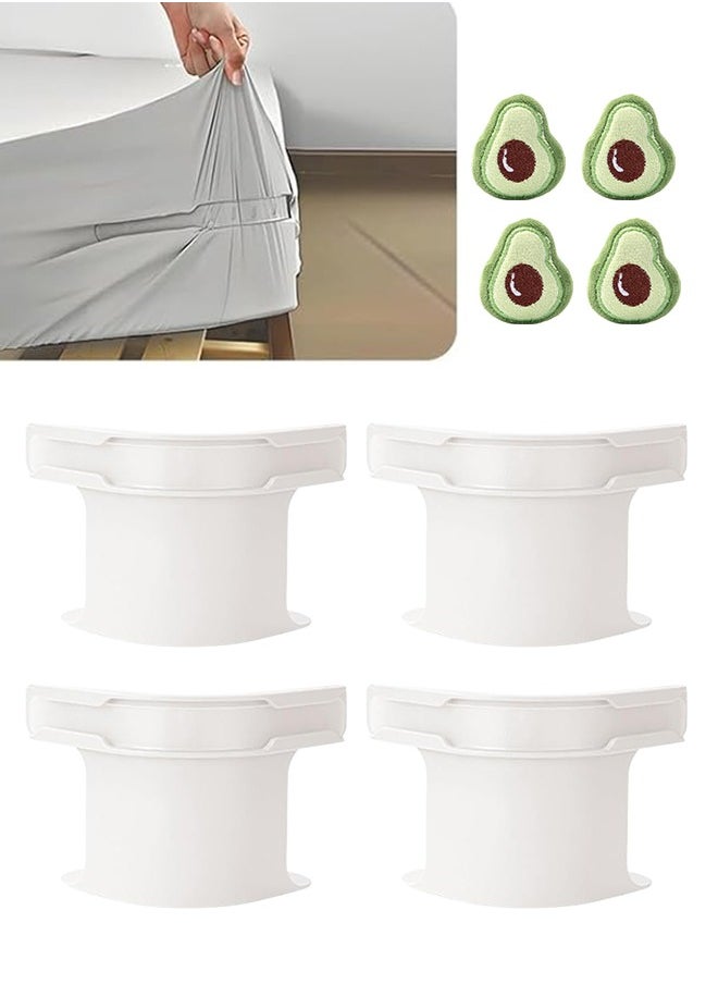 Cynthia - 4 Pieces Bed Sheet Holder Set with Lock Strips，Bed Sheet Fastener Clips,blanket holder set, equipped with locking strips and anti slip locking clips, suitable for mattresses, blankets, quilts, and bedding of various sizes - Image 1