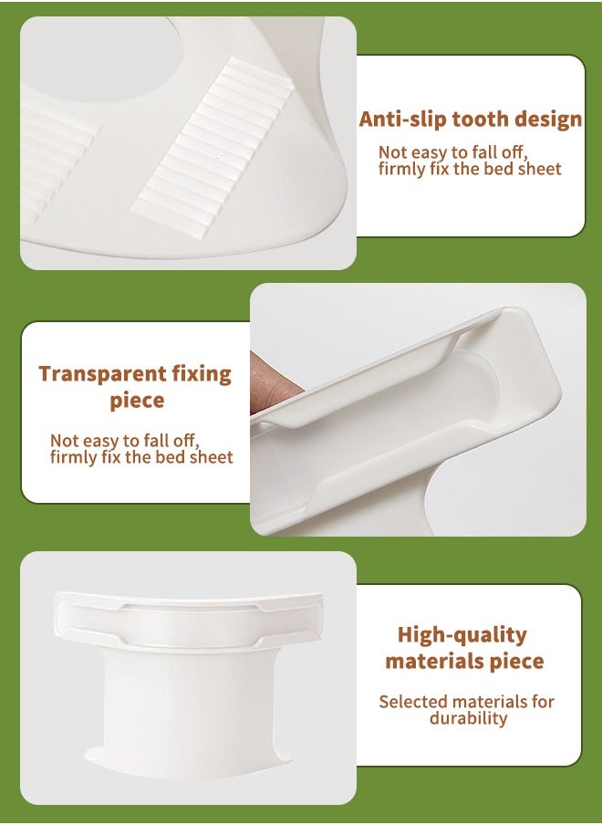 4 Pieces Bed Sheet Holder Set with Lock Strips，Bed Sheet Fastener Clips,blanket holder set, equipped with locking strips and anti slip locking clips, suitable for mattresses, blankets, quilts, and bedding of various sizes