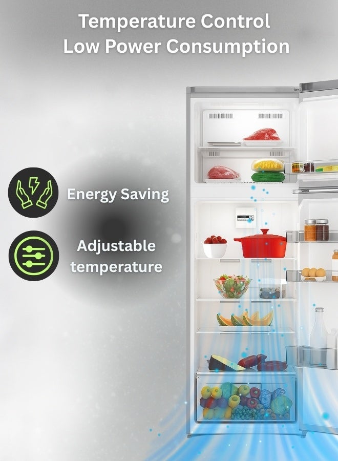 ويرلبول Top Mount Refrigerator 406L  – Optic Inox, No Frost, Anti-Fingerprint, Energy Efficient, Free Standing – 93L Freezer & 313L Fridge Capacity WTMF701452 XME silver - Image 4