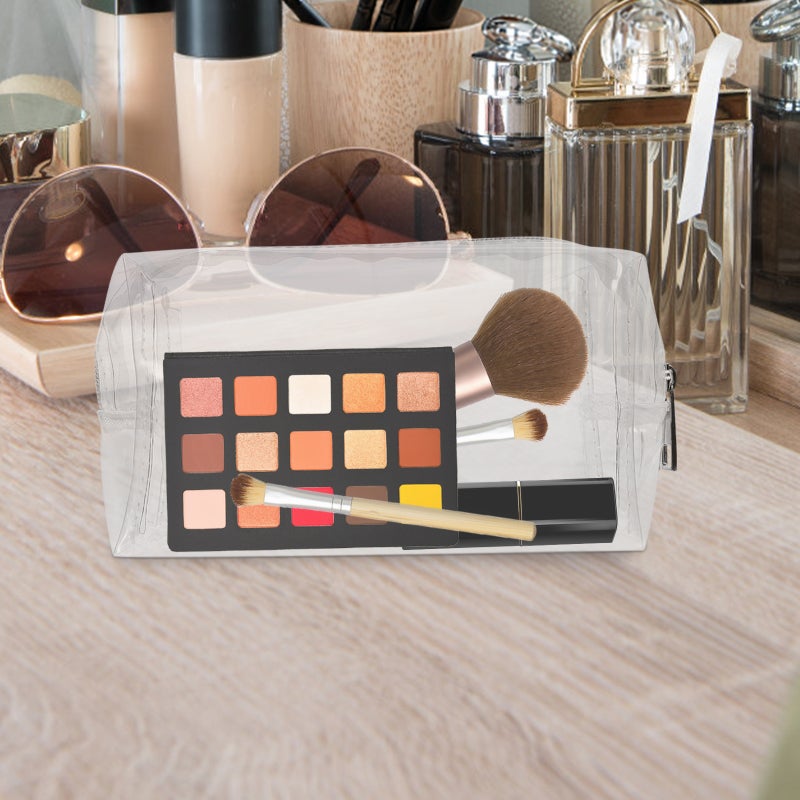 Large Capacity Cosmetics Bag Transparent Makeup Storage Bag Outdoors Portable Storage Pouch - Image 5