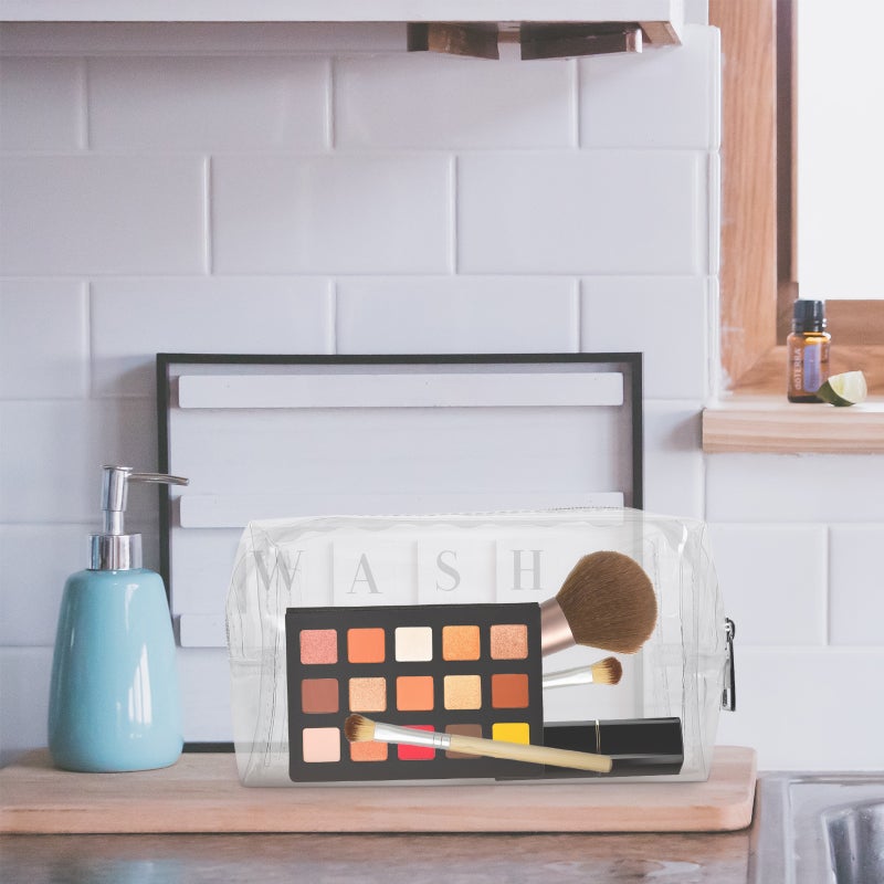 Large Capacity Cosmetics Bag Transparent Makeup Storage Bag Outdoors Portable Storage Pouch - Image 3
