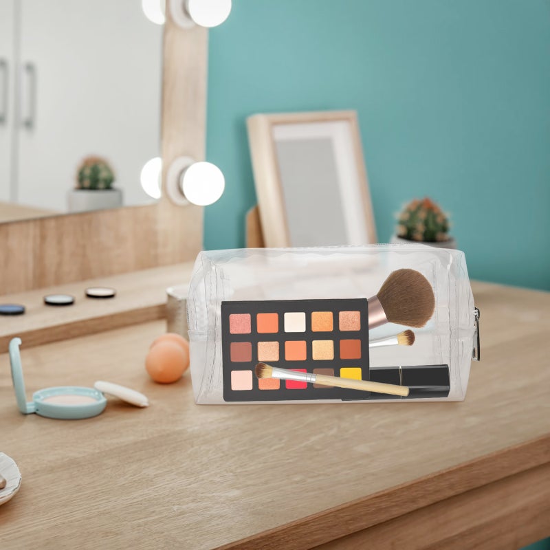 Large Capacity Cosmetics Bag Transparent Makeup Storage Bag Outdoors Portable Storage Pouch - Image 4