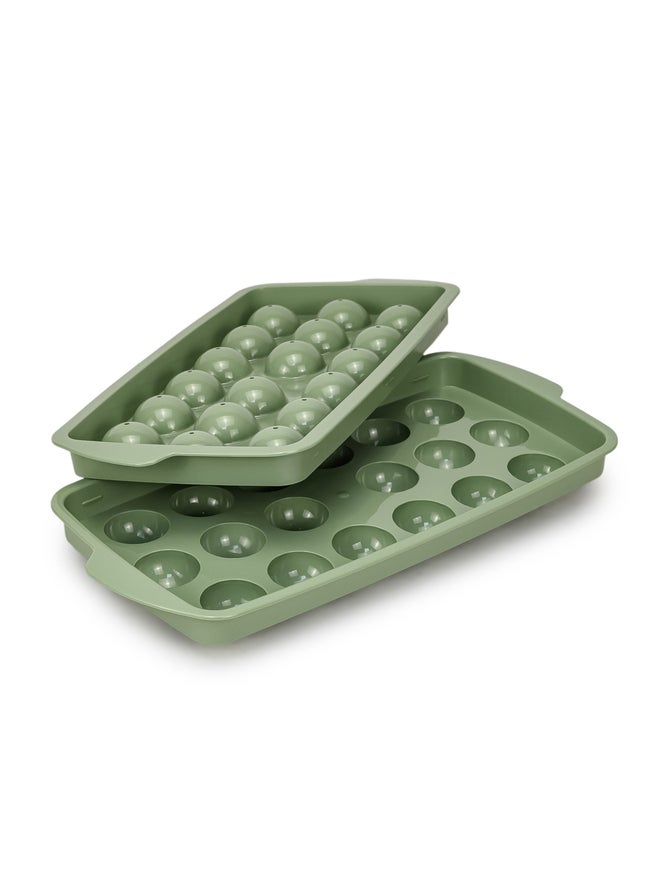 Herevin 1-Piece Polypropylene 18 Hole Round Ice Cube Tray, BPA Free - Image 4