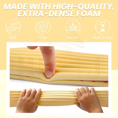 HENIJ Soft Extra Dense Furniture Table Wall Edge Protectors Foam Baby | Safety Bumper Guard Protector, Table Protection Strip, Kids Safety Corner Strip (6.5 Ft Long, 8 CM Wide, Gold, Pack of 1) - Image 3